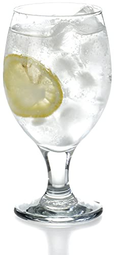 Red Co. Belluno Classic Clear Glasses for Water, Juice, Liquor - Wine Goblets - Set of 6 (13.5 Ounces)