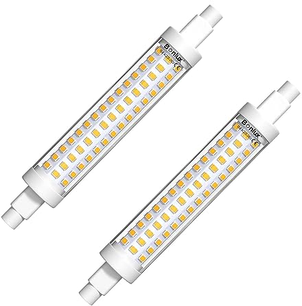 Bonlux R7s LED Lampe Birne 118mm 15W Glühbirne Naturweiß Leuchtmittel 4000K J118 Doppelsokel Linear Tube Licht 360° Abstrahlwinkel Ersetzt to 150W Halogenstab Lampe 220-240V (2 Stück, Nicht Dimmbar)