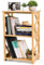 Frcctre 3-stöckiger 2 Ablagen, 25 x 41 x 61CM Bambus-Beistelltisch, Nachttisch, kleines Bücherregal, Bücherregal, Aufbewahrungsständer für Badezimmer, Schlafzimmer und Wohnzimmer