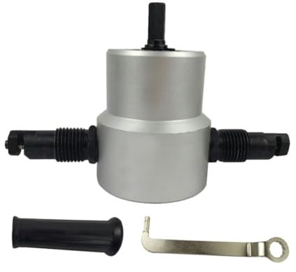 DOITOOL 1 Juego Cortador Mordisqueador Accesorio De Perforación Herramienta De Corte Taladro De Corte Nibbler Mordedor De Corte De Cabezas Cortador De Metal Perforar 160a Cabeza Doble