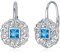 Flpruy Ohrringe Blauer Stein Keltische Ohhringe Klein Silber 925 Damen Herz Creolen mit 5A Zirkonia Geburtsstein Geburtstags Schmuck Geschenk für Sie