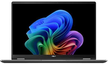 ASUS Vivobook 14 Flip Laptop Copilot+ PC, 14” OLED WUXGA 60Hz Touch Display, Intel® Core™ Ultra 5 226V and Arc™ Graphics, 16GB Memory, 512GB Storage, Windows 11, Matte Gray, TP3407SA-ES54T