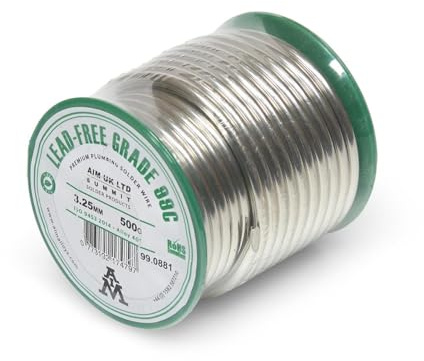 LavaPlumb – Lead-Free Solder Wire 500g 3.25mm Tin Copper Alloy Plumbing Solder for Copper Pipes Central Heating and Potable Water Systems Safe Soldering Wire Silver Solder Alternative