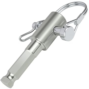 327687-6 Earth Auger Bit Adapter D - 7/16 Hex Shank for Makita DDG460, Compatible with Industrial & Ice Auger Bits, Hardened Steel Construction