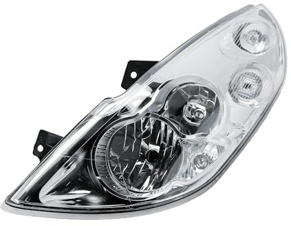 KINGVANS Faro delantero de repuesto izquierdo lado conductor con motor sin luz antiniebla Apto para Renault Master y Opel Movano 2010–2019