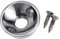 OTOTEC Guitar input jack socket plate in chrome round or telecaster including screws Silver