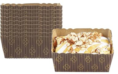 Restaurantware Panificio Premium 4 Ounce Kraft Square Baking Cups 200 Paper Baking Cups Perfect for Muffins Cupcakes or Mini Snacks - Greaseproof Rippled - Disposable and Sustainable