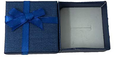 R&F srls 24 SCATOLINE QUADRATE Anelli Blu scatolina bigiotteria espositore