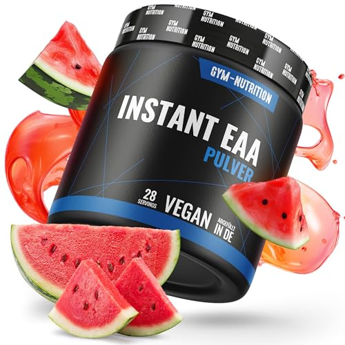 Premium EAA Polvere ad alto dosaggio, tutti gli 8 aminoacidi essenziali EAA complesso, vegano, ricco di BCAA I senza additivi inutili (anguria), 450 g