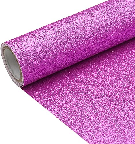 Rosa 30 x 135 cm (11,8 x 53 tum) glittrande superfina glitter läderrullar glänsande falskt tyg kanvas perfekt för hantverk gör-det-själv handgjorda projekt lappverk rosett örhänge hantverk nyckelring