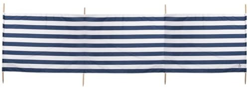 Bo-Camp Strand Windschutz, 350x90cm, blau/weiß