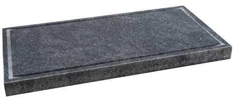 BISTECCHIERA_LAVA GRILL_ Pierre de lave naturelle de l'Etna antiadhésive pour four et barbecue (XXL 60 x 30 x 4 cm)
