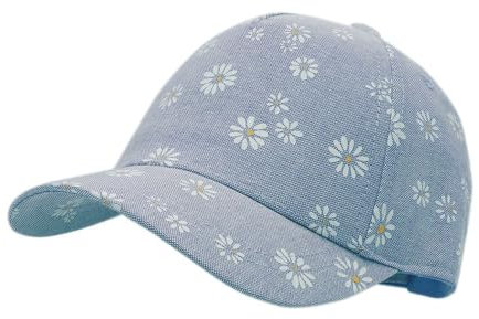maximo Mini Girl-Cap, Margerite Klettverschluß 51/-53 bluemeliert
