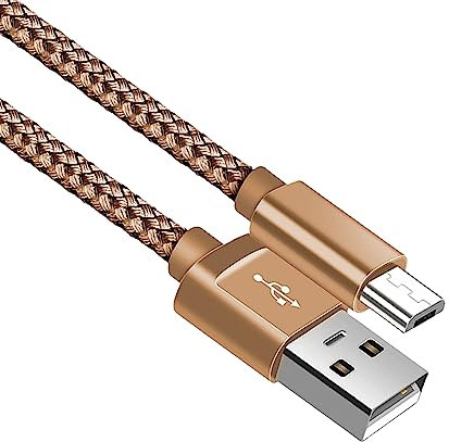 Micro USB Cable, Android Charger Cable, Fast USB Charging Cable Nylon Braided USB Charger Lead for Samsung Galaxy S7/S5/J3/J5/J7, Huawei, HTC, LG, Kindle, Nexus, Nokia (1 Meter)