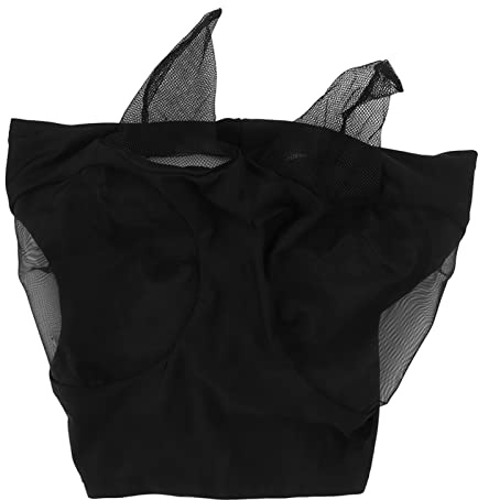 Maschera per Mosche da Cavallo, Maschera per Mosche in Rete per Cavalli Maschera per Cavallo Elastica Traspirante con Protezione per Le Orecchie Adatta per Attrezzatura Equestre