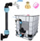 IBC Adapter Mit Schwanenhals Messing Wasserhahn, S60x6 Wasserhahn Absperrhahn 3/4 Zoll Für 1000l Regenwassertank, IBC Tank Zubehör Für Regenwassertank Wasserfaß Regenfass IBC-Container