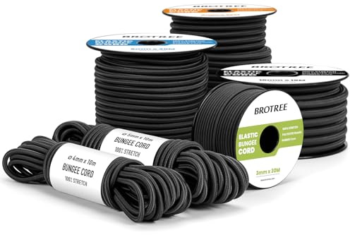 Brotree Gummiseil Expanderseil 4mm x 20m Planenseil Spanngummi Spannseil