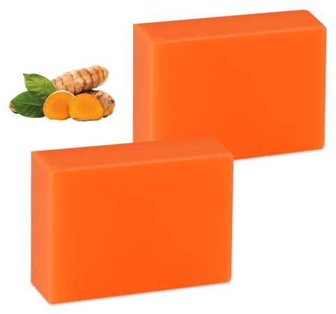Kojic Acid Soap, 2 x 100 g Kojic Acid Soap, Curcuma Tvål, Mörk fläckborttagare för ansikte och kropp, fuktgivande, enhetlig hudton