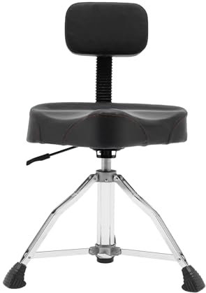 Alnemy Tabouret de batterie, réglable en hauteur, réglable de 45 à 60 cm, rembourrage extra épais de 4 cm pour un ajustement confortable