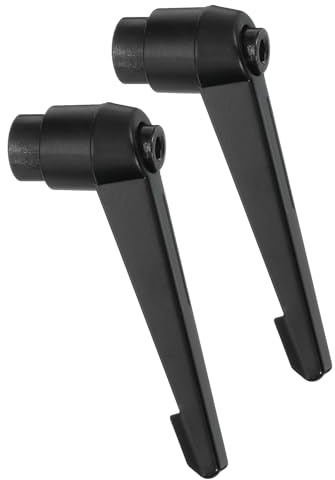 QUARKZMAN 2Pcs M12 Manijas Ajustables con Rosca Hembra Botón de Empuje Trinquete de Liberación Rápida Perno Giratorio para Maquinaria de Torno, Negro