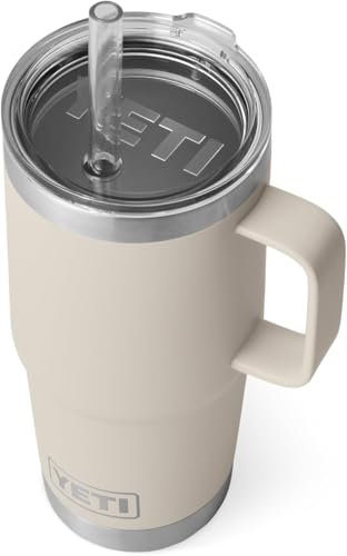 YETI Rambler Trinkbecher Mit Trinkhalmdeckel, Cape Taupe, 25 oz (739 ml)