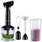 Rosenstein & Söhne Mixer: Edelstahl-Akku-Stabmixer-Set, abnehmbarer Mixstab, Schneebesen, 135 W (Stab-Mixer, Stabmixer kabellos, 12V Batterie)