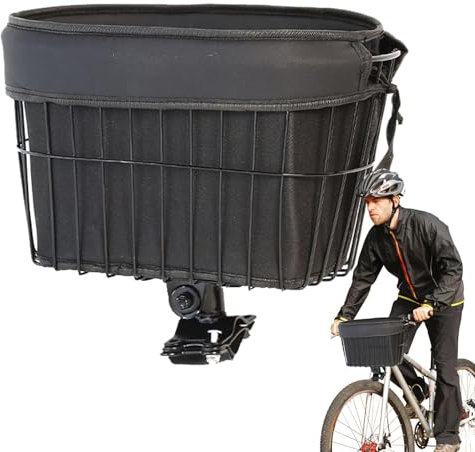 Hunde Fahrradkorb, Hundefahrradkorb Vorne Hundekorb Fahrrad Vorne, Fahrradkorb Vorne Für Hund Abnehmbar Fahrrad Korb Mit Sicherheitsgurt, Hunde Fahrrad Vorne, Abnehmbare Hundetasche Bis 7.5kg