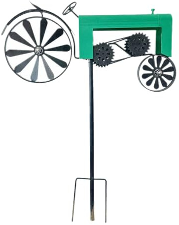 Tractor Wind Spinner,Tractor Wind Spinner Hanging,Metal Outdoor Stake Windmill Decoration For Garden Yard Lawn Patio Decoration