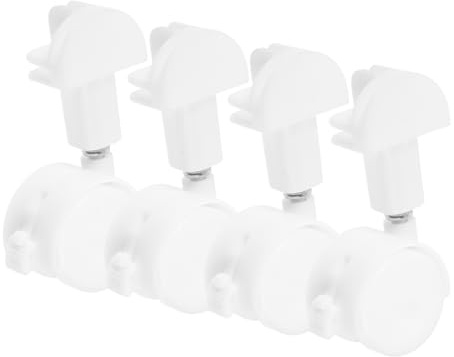 Uonlytech 4pcs White Pet Cage Casters Twin Wheel Brake Heavy Duty Swivel Caster Wheels for Pet Cages and Office Furniture Replacement