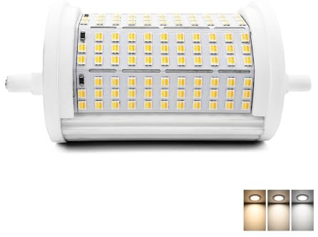 QLEE 50W R7S LED Bulb 118mm 5600LM Floodlight 3CCT 3 Light Color Changing 3000K/4000K/6000K Replacement for 300W-500W Halogen Bulbs 220v J Type Base Warehouse Garage Lamps