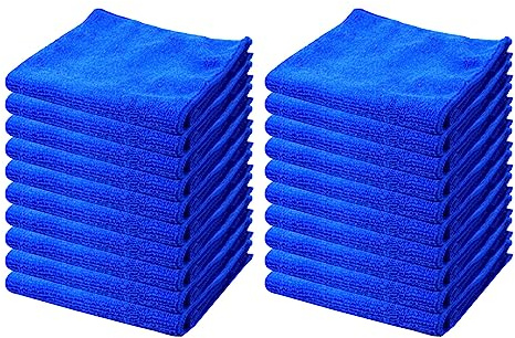 Asciugamani in microfibra per asciugatura auto lavaggio dettagli lucidatura panno in microfibra 30,5 x 30,5 cm confezione da 20 asciugamani con aspirazione dell'acqua