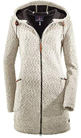 G.I.G.A. DX Damen Roshana Strickparka/Strickmantel/Parka In Strickoptik Mit Kapuze, Off White, 40