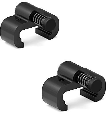 CCJH Lot de 2 butées de porte de grange réglables pour rail plat de 38 à 40 mm, accessoires de rechange pour porte coulissante