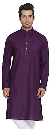 Elina fashion Men's Tunic Cotton Kurta Pajama Set Indian Traditional Wear
