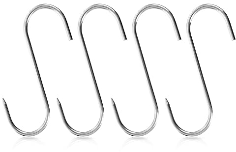 orion group Ganchos de acero inoxidable con rosca para ahumar, accesorios para ahumar, juego de 4 unidades, 15 x 12
