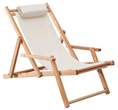 Balkon Büro Relaxsessel Traditioneller Garten Strand Liegestuhl Klassische Sonnenliege Relaxsessel Holz Sonnenliege Liege Campingstuhl Rot Weiß Gestreift max. 150 kg