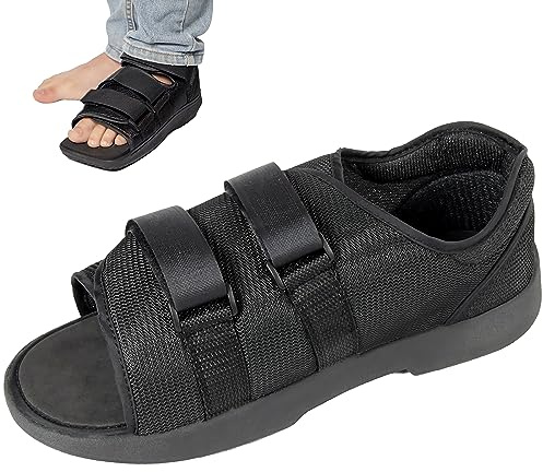 Algeos Post-Op Recovery Shoe - Black Medical Shoe with offloading and wide fit to promote healing