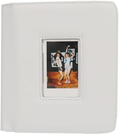 Album 288 Photos pour Appareil Photo Instax Mini, Couverture en Cuir, Album Photo 2 X 3 pour Appareil Photo instantané Instax Mini 11 12 9, pour Film instantané Instax Mini (WHITE)