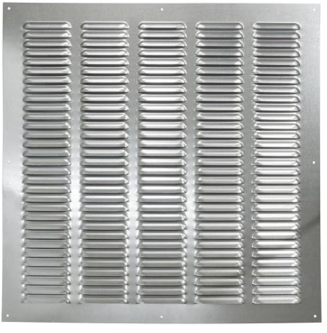 50 x 50 cm, griglia di ventilazione in metallo zincato con rete di protezione dagli insetti, griglia di ventilazione (50 x 50 cm)