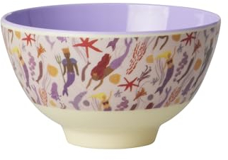 Rice klein Melamin Schüssel Kinderschüssel Lavendel mit Meerjungfrau Mermaid Print