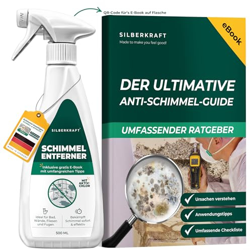 Silberkraft Anti-Silberfisch Spray 500ml inkl. E-Book Schnelle und effektive Bekämpfung von Silberfischchen Alternative zu Köderdosen und Fallen