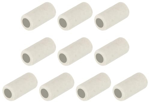 QUARKZMAN 10pz Tubo Ceramico Isolato per Fascio di Fili Elettronici da 5mm con Protezione Isolante Termica a Singolo Foro, 8mm x 10mm