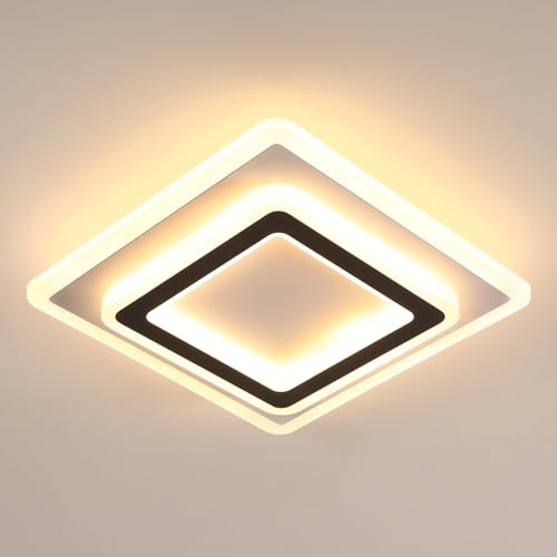 Comely Lámpara de Techo LED 38W 4275LM Moderna Cuadrada Plafón LED Techo 3000K Luz Cálida Luz de Techo de Acrílico para Dormitorio Salon Cocina Comedor Pasillo
