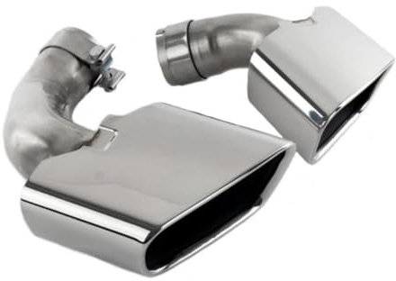 Para B&MW X5 F15 X6 F16 MT Boquilla Escape Acero Inoxidable Tubo Cuadrado Cubiertas Cola Embellecedores Tubo Escape Coche