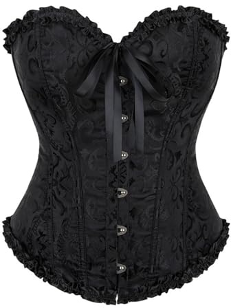 Zaleau Corset Mujer Medieva Corsé Bustier para Halloween Talla Grande, XS-6XL