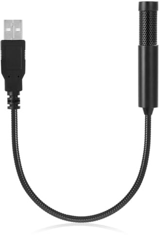 Flaroey Microfono A Condensatore USB Mini, Mini Microfono da Registrazione Cablato per Il Canto, Vocale, la Webcast, L'Insegnamento Online, Facile da Usare e Resistente