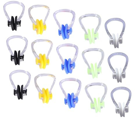KOCKSHION 9 Pièces Set de Pinces-Nez de Natation Silicone Transparent Clips Étanches Confortables pour Nageurs Protection Stable pour Entraînement et Plongée