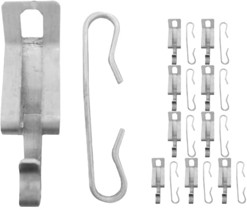 EXAOMBLE Kit de 20 Crochets et Clips en Aluminium Léger pour Câbles Chauffants Extérieurs, Clips de Gouttière Résistants à L’usure, Fixation Sécurisée pour Équipements de Chauffage, Usage