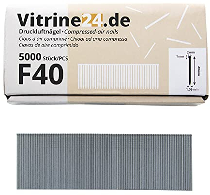 Stiftnägel Druckluft Nägel 10 15 20 25 30 40 50 mm Druckluft Tacker Nagelpistole Druckluftnagler Stauchkopfnägel Nagler Stauchkopfstifte Drucklufttacker (MKS-F40)