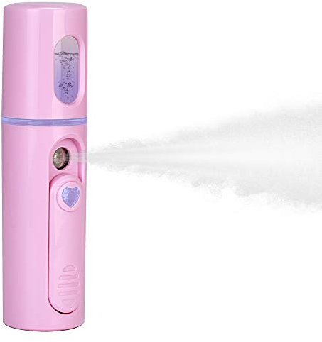 IXROAD Nano Vaporizzatore Umidificatore Atomizzatore Spruzzatore Nebulizzatore Sauna Facciale Face Steamer per Pulizia Viso Skincare Makeup Beauty (Rosa)